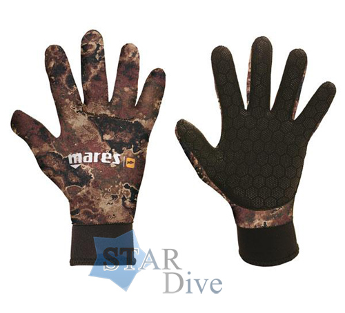 Перчатки Mares Camo Brown 3 мм для подводной охоты